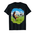 German Shepherd Dog Playing Soccer T-Shirt - Unique Graphic for Adults