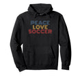 Peace Love Soccer 70S Hoodie - Casual Everyday Wear for Adults