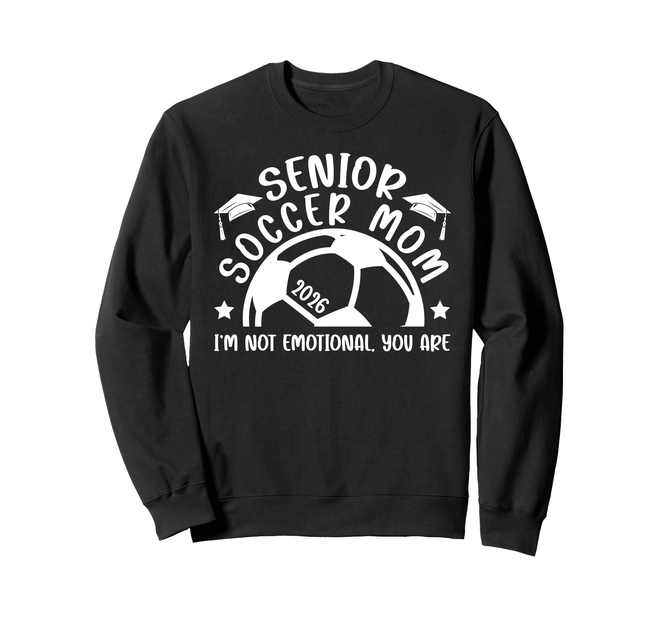 Funny Soccer Senior Mom 2026 Sweatshirt - Minimalist Print for Adults