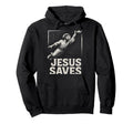 Jesus Saves Soccer Goalie Christian Hoodie - Casual Everyday Wear Unisex