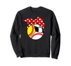 Baseball Softball Soccer Player Mom Sweatshirt - Minimalist Print Unisex
