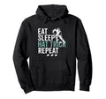 Eat Sleep Hat Trick Repeat Ice Hockey Hoodie - Aesthetic Graphic Unisex