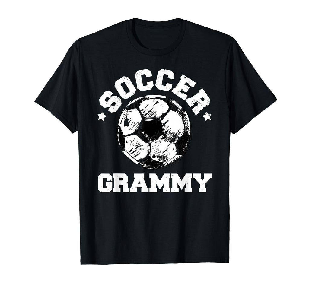 Soccer Grammy Soccer Ball Distressed T-Shirt - Novelty Apparel for Adults