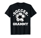 Soccer Grammy Soccer Ball Distressed T-Shirt - Novelty Apparel for Adults