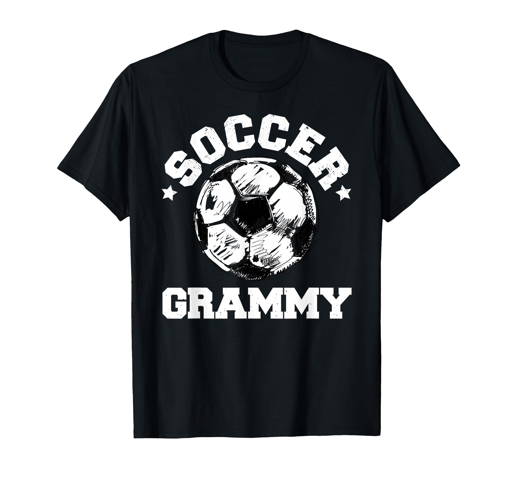 Soccer Grammy Soccer Ball Distressed T-Shirt - Novelty Apparel for Adults