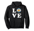 Love Argentina Flag Soccer Ball Hoodie - Novelty Apparel for Adults