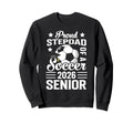 Proud Stepdad Soccer Senior 2026 Sweatshirt - Custom Art Print Unisex