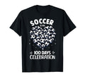 100 Days School Soccer Heart Love 100Th T-Shirt - Custom Art Print Unisex