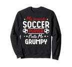 My Favorite Soccer Player Calls Me Sweatshirt - Minimalist Print Men Women