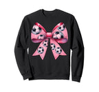 Coquette Bow Soccer Ball Pattern Sweatshirt - Streetwear Style Unisex