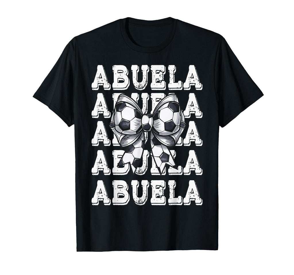 Coquette Soccer Abuela Matching Family Bow T-Shirt - Graphic Print Unisex