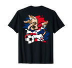 Dabbing Dog Dominican Republic Soccer T-Shirt - Unique Graphic for Adults