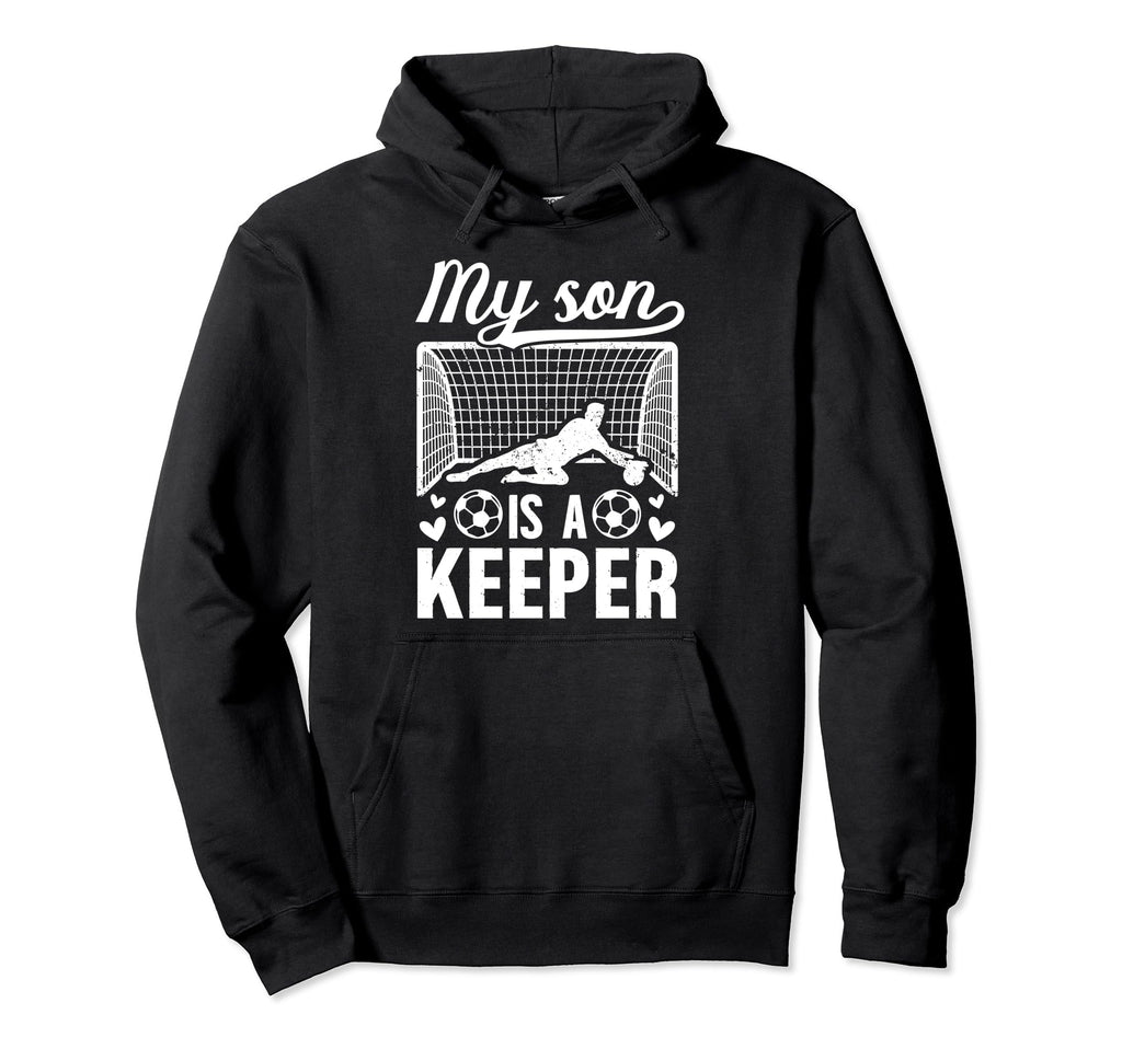 My Son Is Soccer Keeper Mom Soccer Hoodie - Minimalist Print Men Women