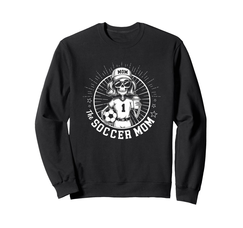 Soccer Mom Skeletton Halloween Sweatshirt - Minimalist Print Men Women