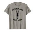 My Human Loves Roller Soccer Cat T-Shirt - Fun Novelty Design Unisex