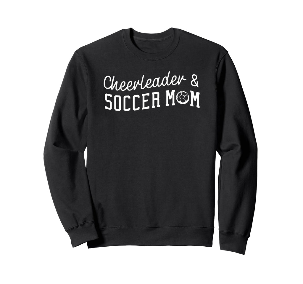 Cheerleader And Soccer Mom Funny Sweatshirt - Minimalist Print for Adults
