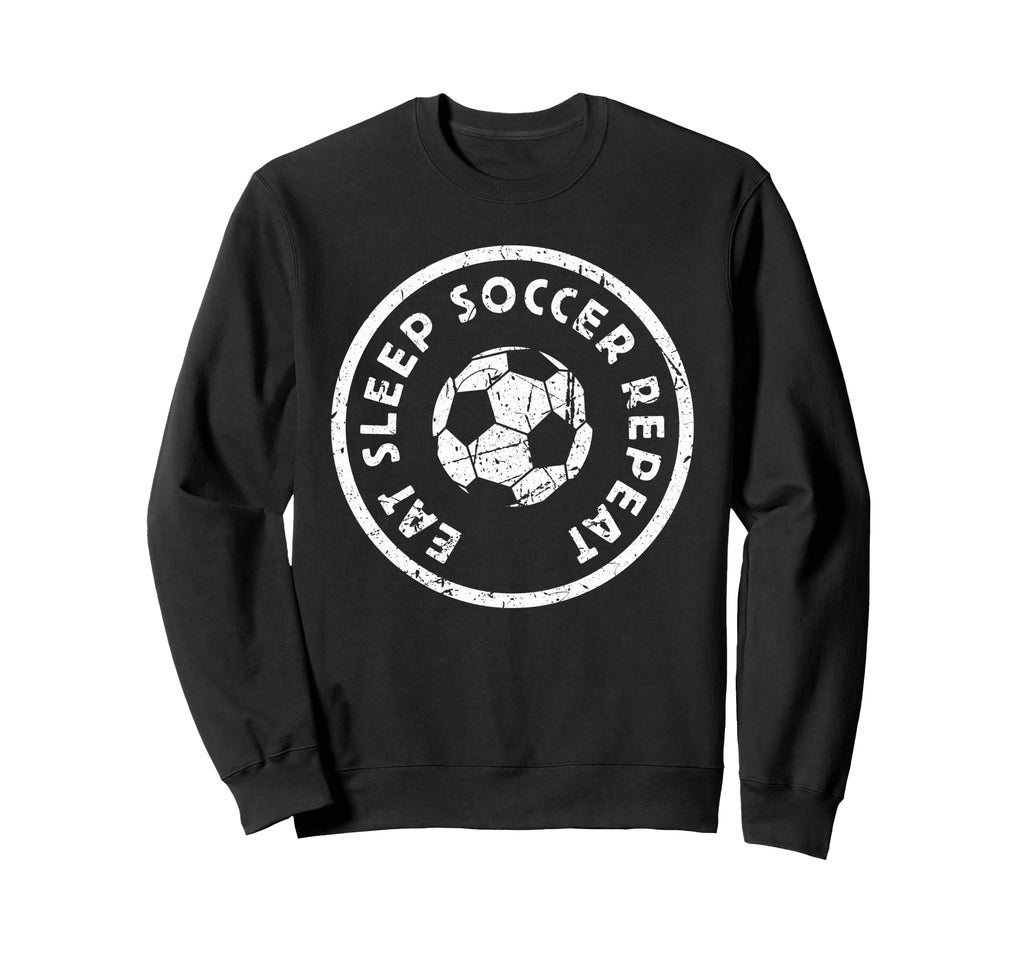 Eat Sleep Soccer Repeat Player Sweatshirt - Custom Art Print Men Women