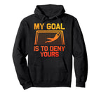Soccer Goalie Art Gag Soccer Player Hoodie - Minimalist Print Unisex