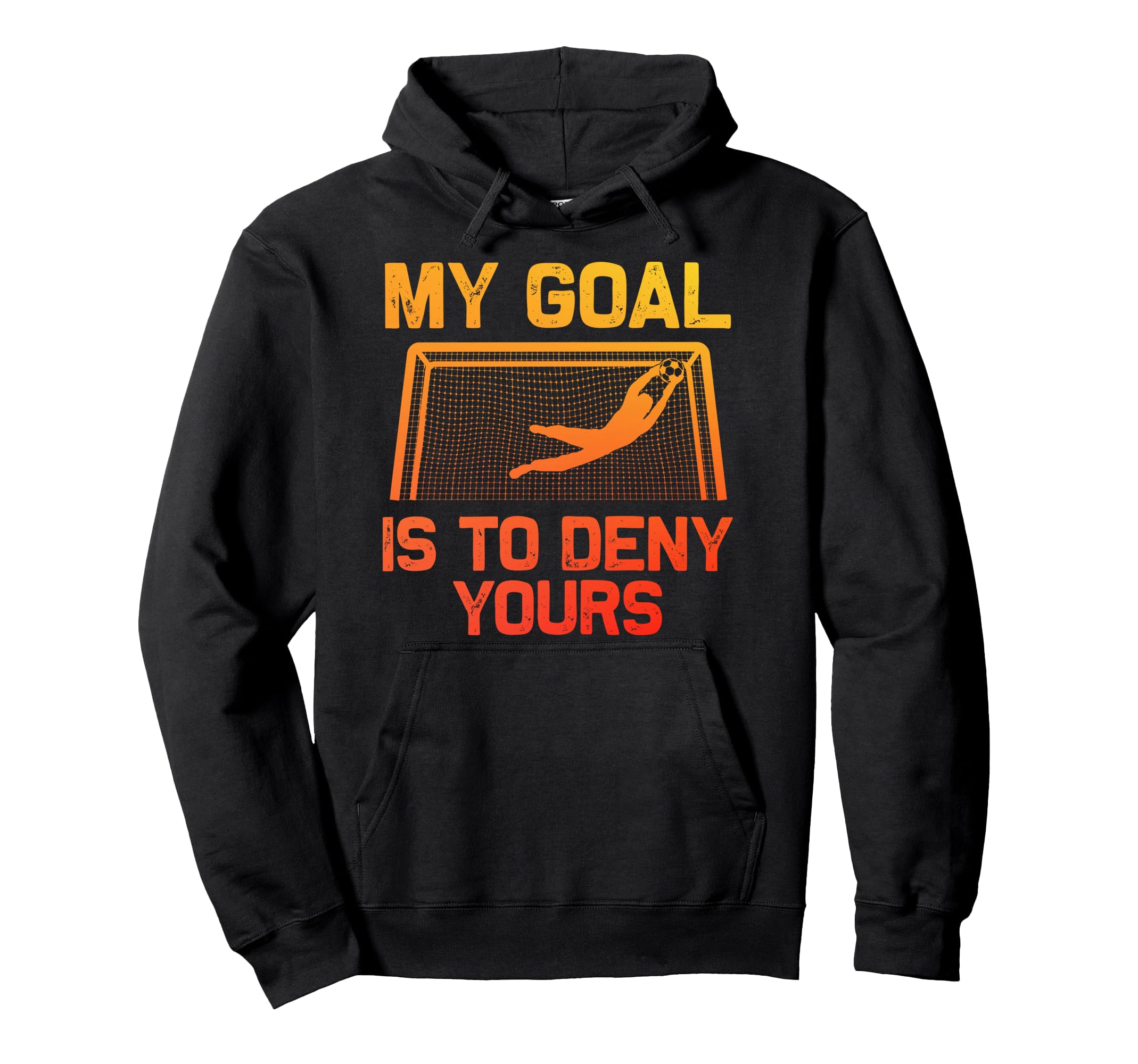 Soccer Goalie Art Gag Soccer Player Hoodie - Minimalist Print Unisex