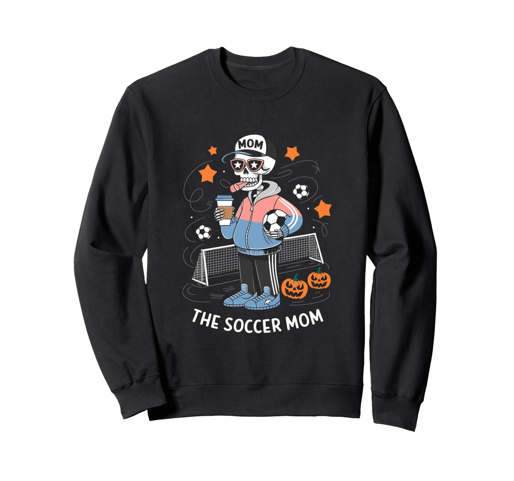 Soccer Mom Skeletton Halloween Soccer Sweatshirt - Custom Art Print Unisex