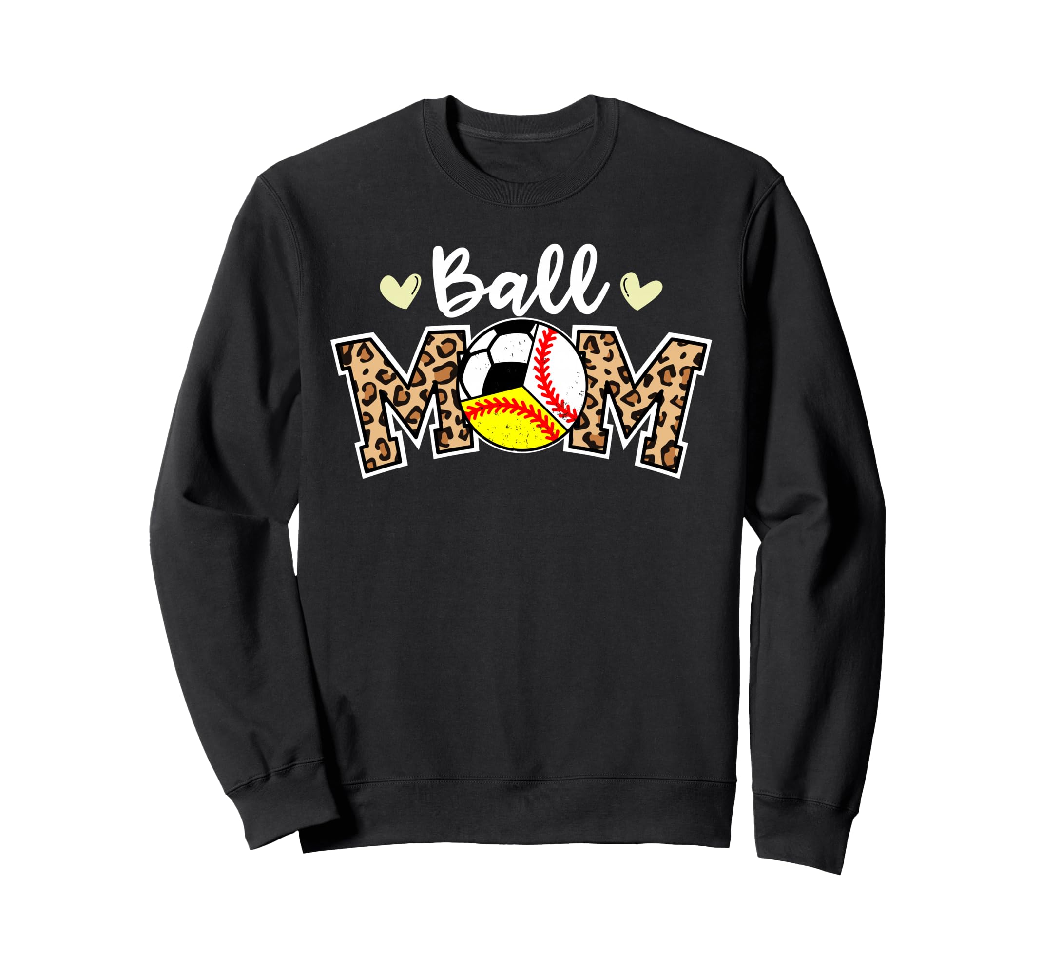 Ball Mom Leopard Baseball Sweatshirt - Aesthetic Graphic Men Women
