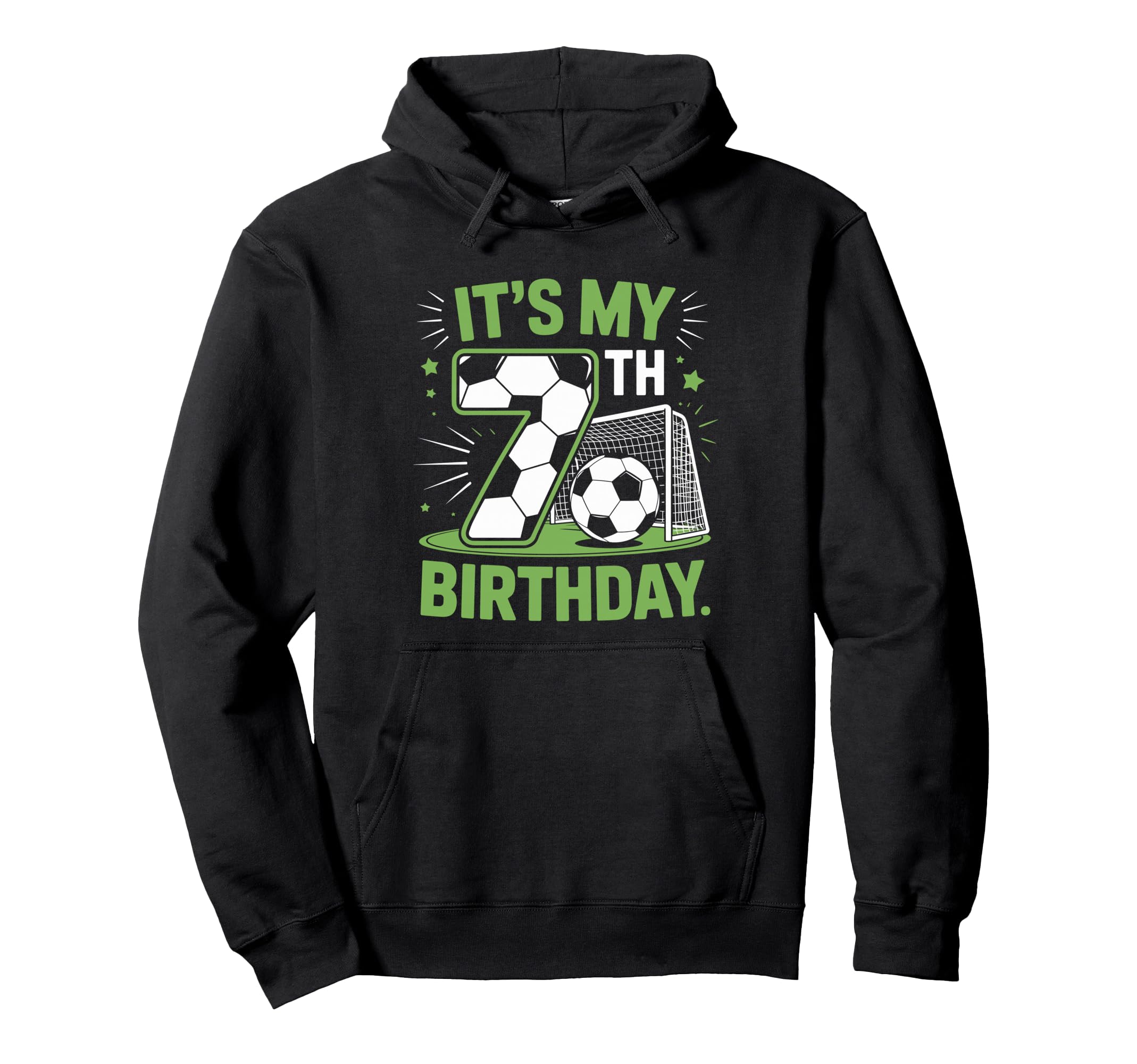 Its My 7Th Birthday Soccer Ball Player Hoodie - Fun Novelty Design Unisex