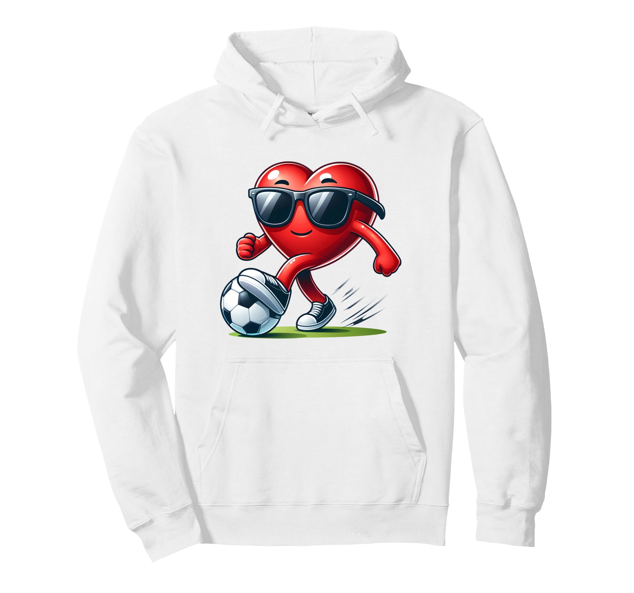 Funny Valentines Soccer Lover Valentine Hoodie - Graphic Print Unisex
