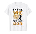 Im Who Just Loves Soccer Soccer T-Shirt - Minimalist Print Unisex
