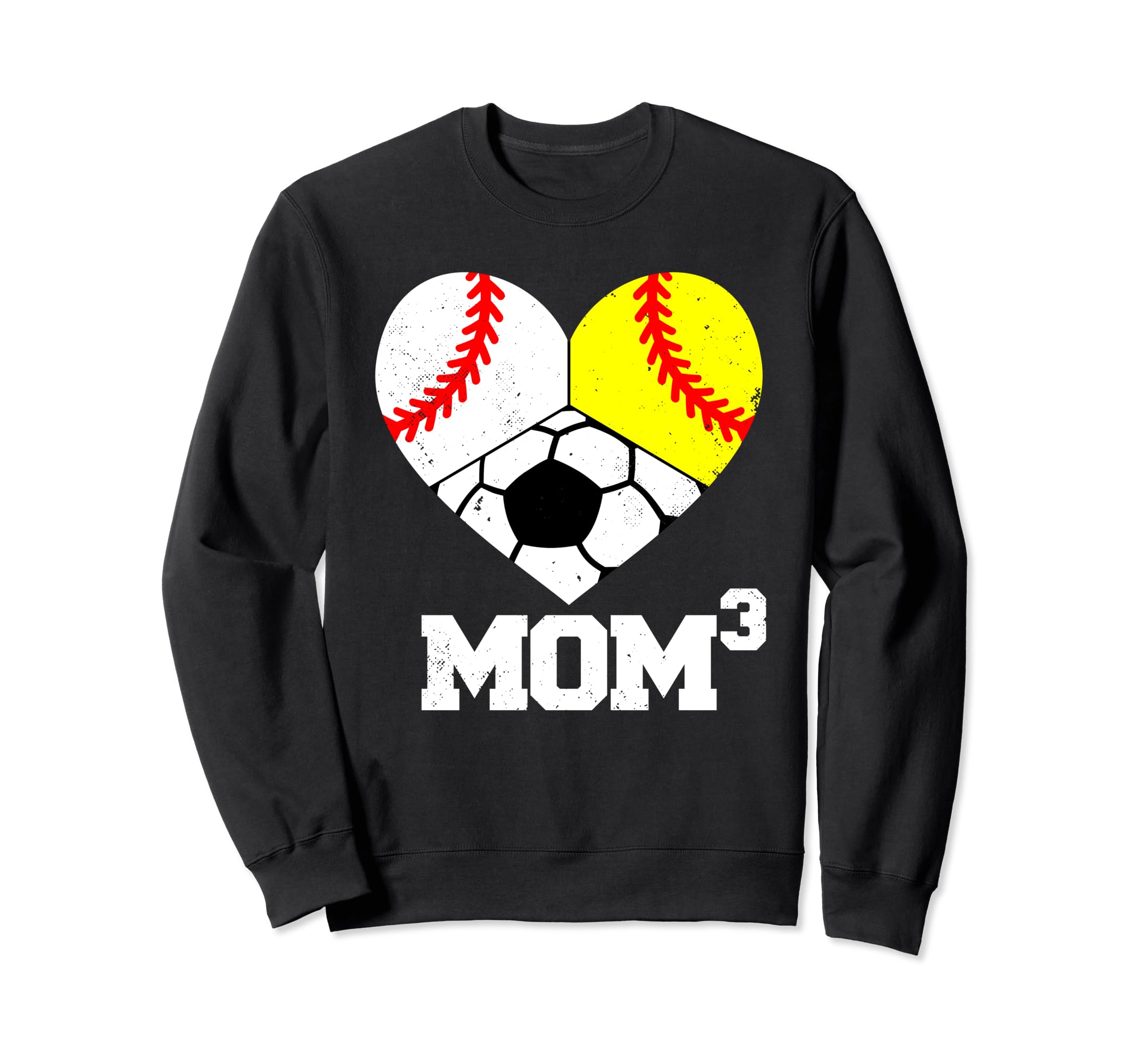 Mom Cubed Mom3 Mom Three Baseball Sweatshirt - Streetwear Style for Adults