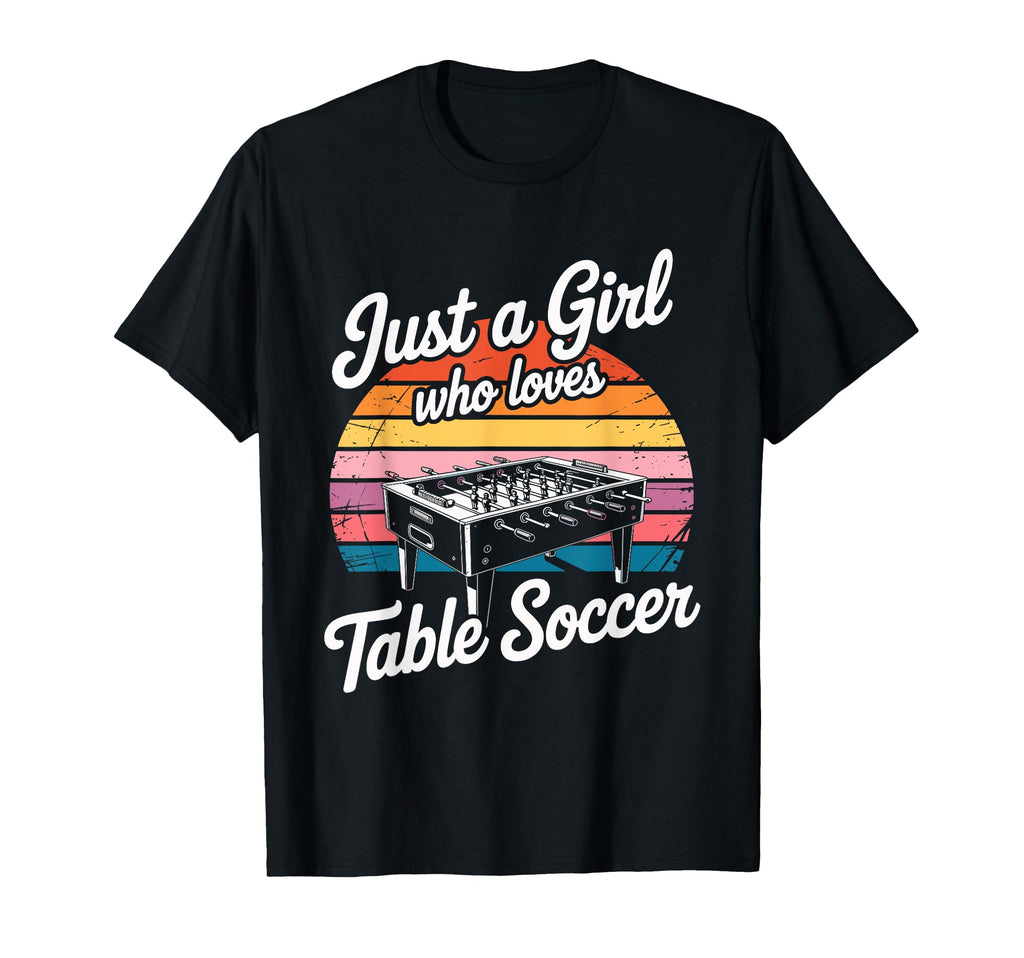 Just Who Loves Table Soccer T-Shirt - Graphic Print for Adults