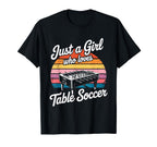 Just Who Loves Table Soccer T-Shirt - Graphic Print for Adults