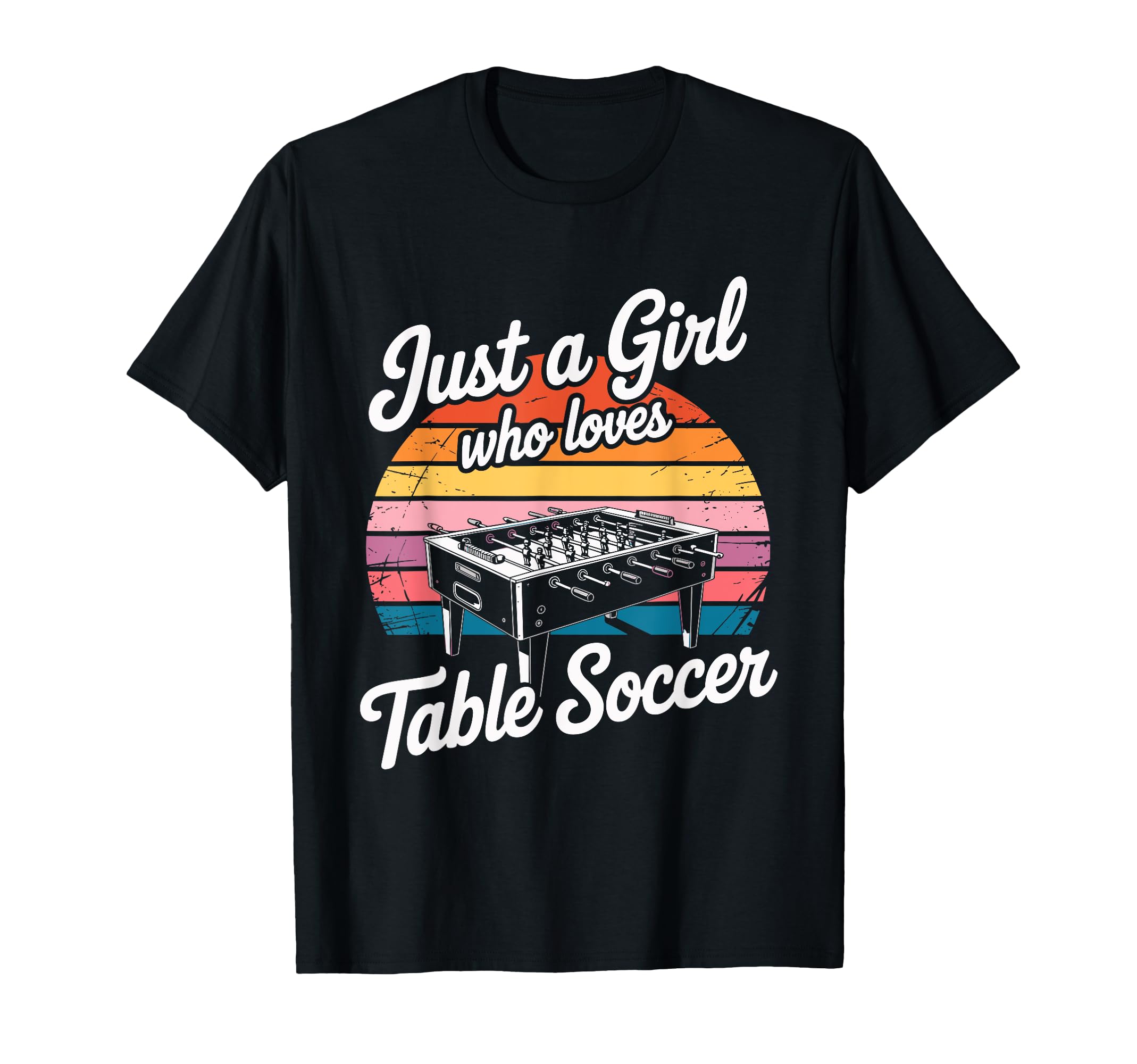 Just Who Loves Table Soccer T-Shirt - Graphic Print for Adults