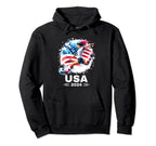 American Flag Soccer Womens Soccer Hoodie - Custom Art Print Men Women