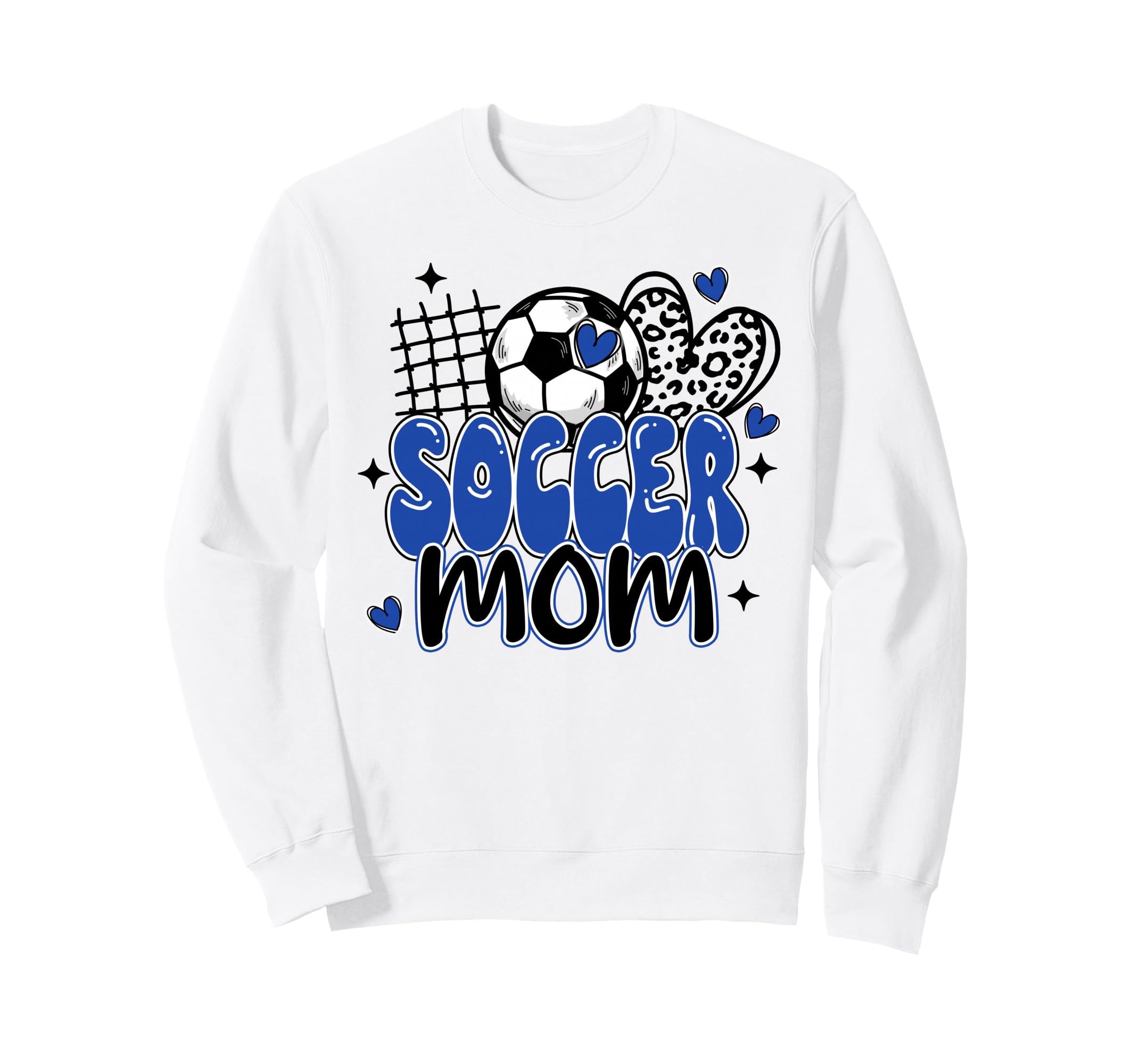 Soccer Mom Leopard Funny Soccer Mama Sweatshirt - Minimalist Print Unisex
