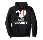 Ball Granny Heart Funny Soccer Hoodie - Aesthetic Graphic for Adults