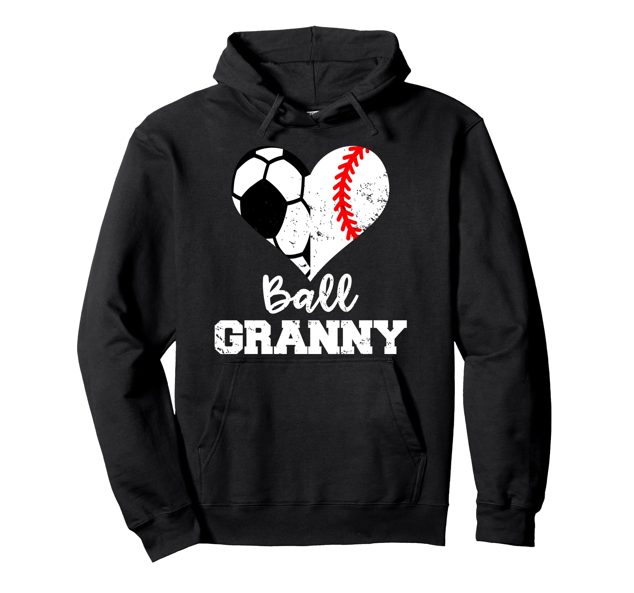 Ball Granny Heart Funny Soccer Hoodie - Aesthetic Graphic for Adults