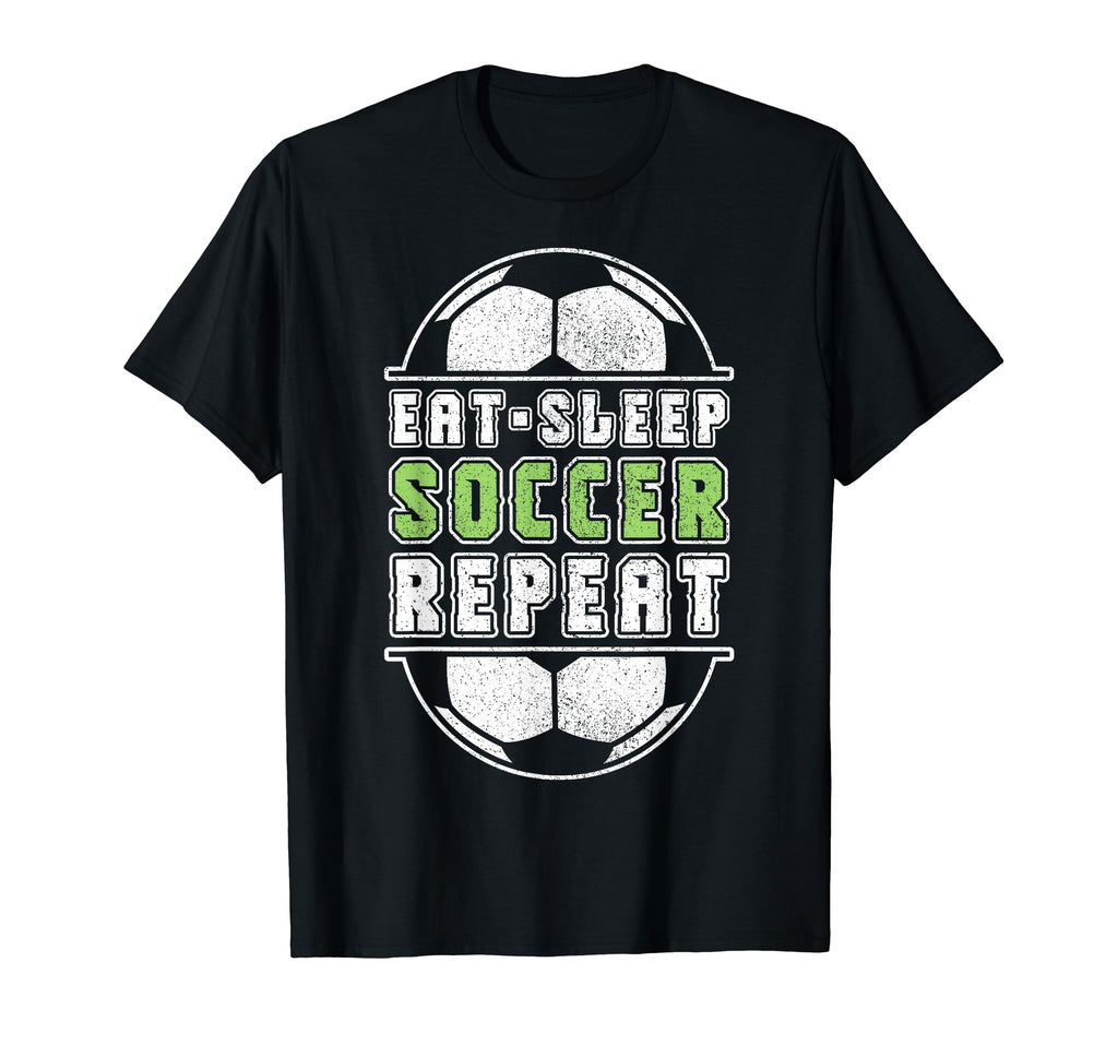 Eat Sleep Soccer Repeat Soccer Player T-Shirt - Aesthetic Graphic Unisex