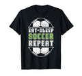 Eat Sleep Soccer Repeat Soccer Player T-Shirt - Aesthetic Graphic Unisex
