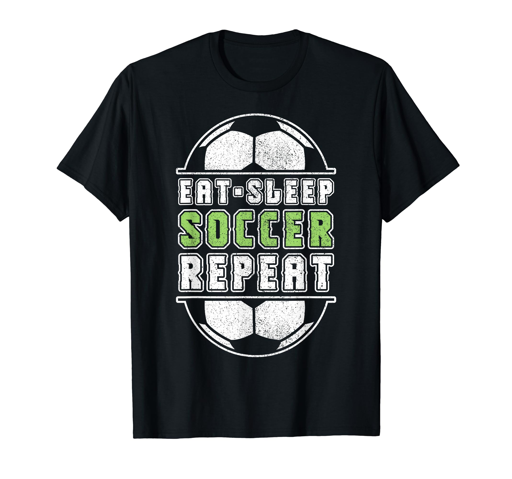 Eat Sleep Soccer Repeat Soccer Player T-Shirt - Aesthetic Graphic Unisex