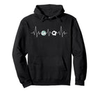 Soccer Volleyball Heartbeat Funny Sport Hoodie - Novelty Apparel for Adults