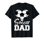 Soccer Dad Heart Funny Heartfelt Love T-Shirt - Streetwear Style Men Women