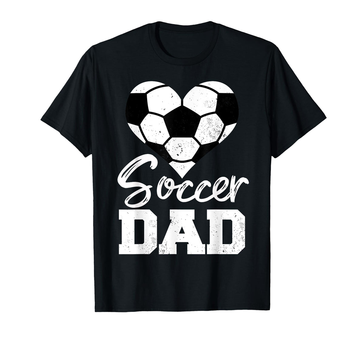 Soccer Dad Heart Funny Heartfelt Love T-Shirt - Streetwear Style Men Women