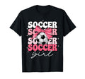 Groovy Soccer Coquette Bow Soccer T-Shirt - Casual Everyday Wear for Adults