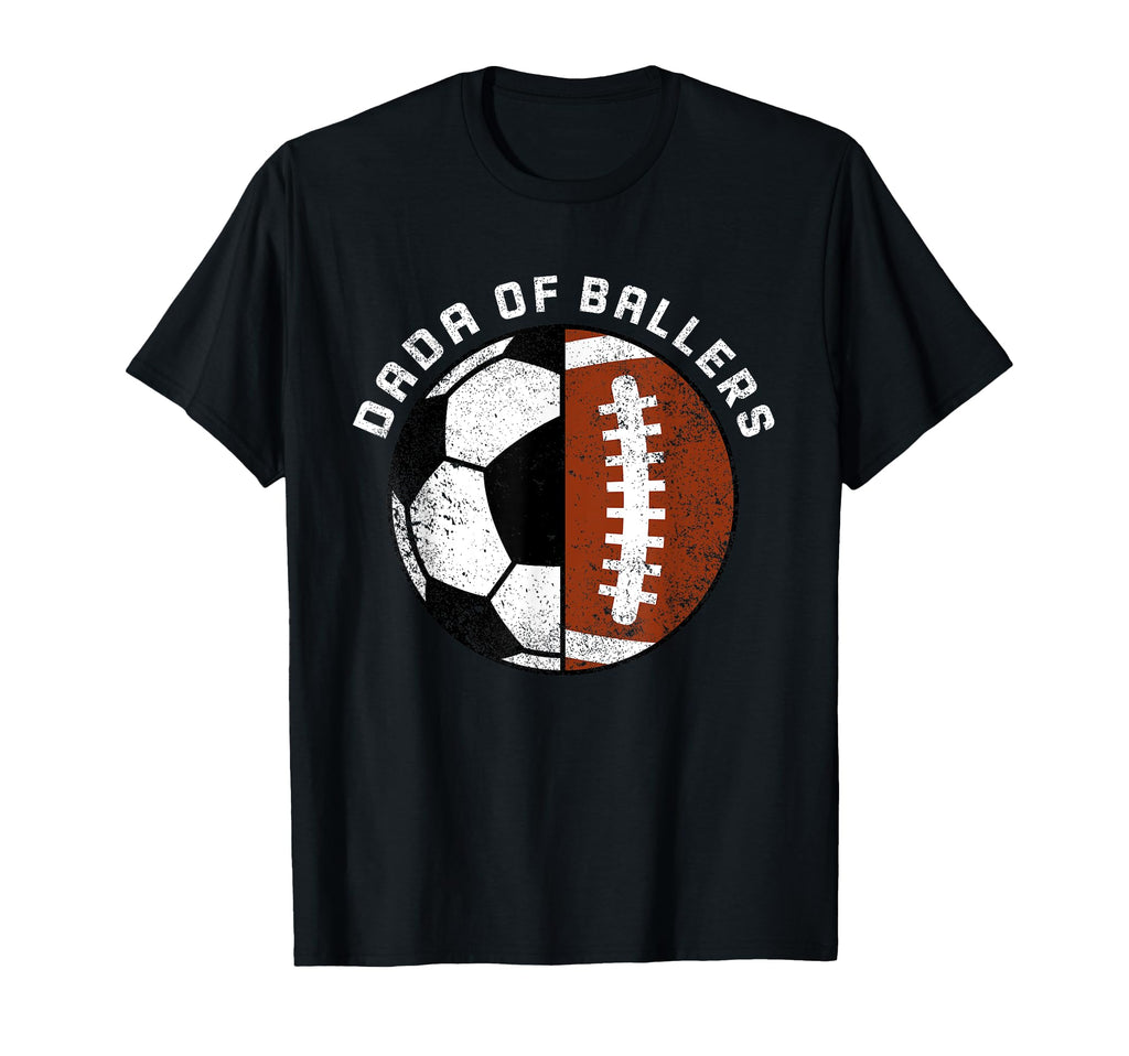 Dada Ballers Funny Soccer Football Dad T-Shirt - Unique Graphic for Adults