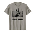 Jesus Saves Jesus Saved Soccer Goal T-Shirt - Trendy Graphic Men Women