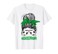 Messy Bun Soccer Mom Glasses Game T-Shirt - Fun Novelty Design Unisex