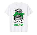 Messy Bun Soccer Mom Glasses Game T-Shirt - Fun Novelty Design Unisex