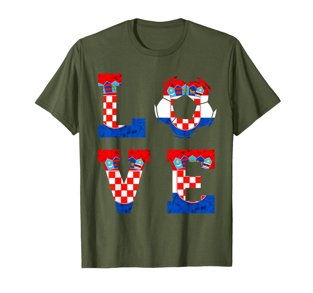 Croatia Love Croatian Soccer T-Shirt - Casual Everyday Wear Men Women