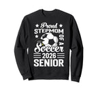 Proud Stepmom Soccer Senior 2026 Sweatshirt - Minimalist Print Men Women