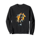 Soccer Player Soccer Game Football Sweatshirt - Minimalist Print Men Women